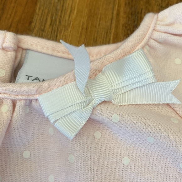 TAHARI Adorable Pink and White Polka Dot Dress with Bow. Size 3T. Short sleeve. - Picture 7 of 14